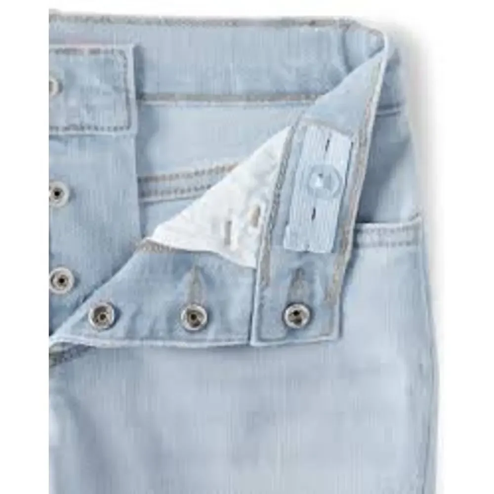 NWT The Children’s Place Girls Button Front Mom Jeans - tessa wash - Size 12